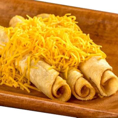 3 Roll Tacos with Cheese